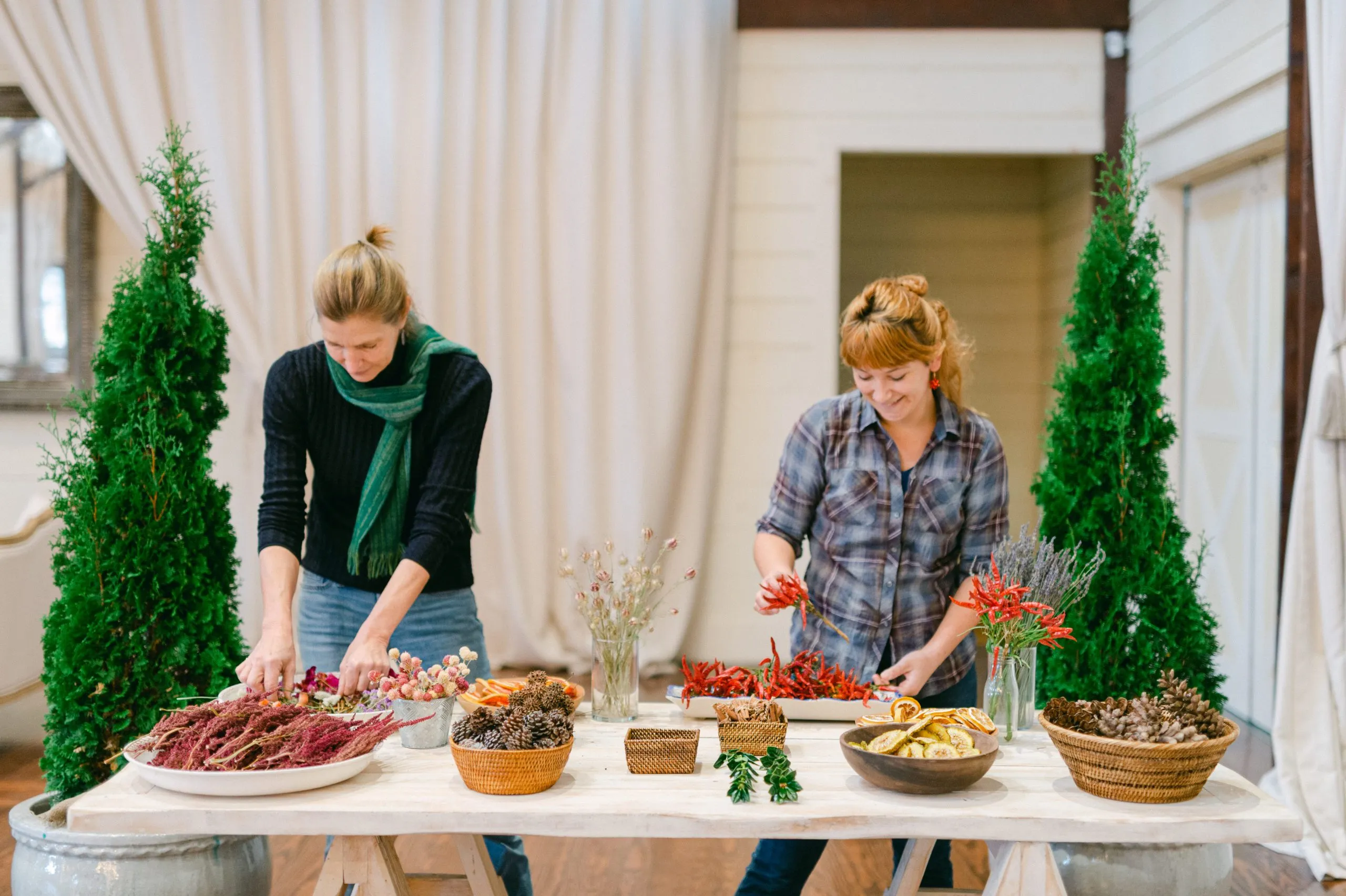 Holiday Wreath Making at Pippin Hill - Wine and Country Life