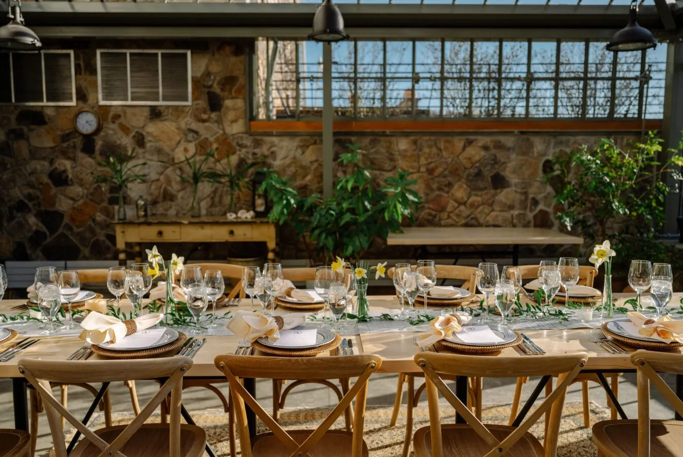 Vintners Table in the Greenhouse