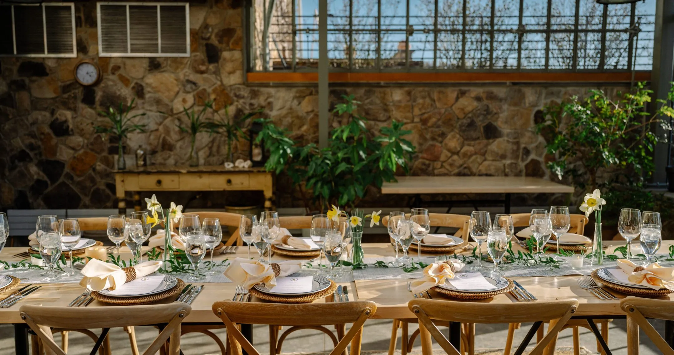 Vintners Table in the Greenhouse